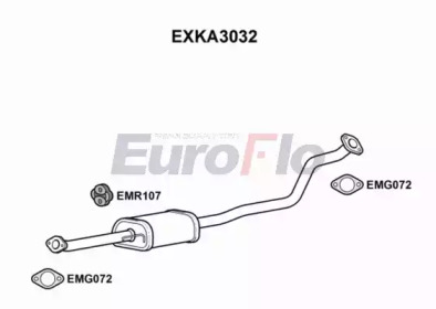 Средний глушитель выхлопных газов EuroFlo EXKA3032