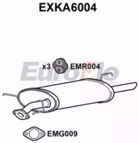 Глушитель выхлопных газов конечный EuroFlo EXKA6004