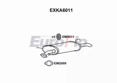 Глушитель выхлопных газов конечный EuroFlo EXKA6011