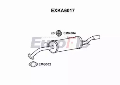 Глушитель выхлопных газов конечный EuroFlo EXKA6017