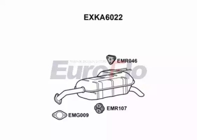 Глушитель выхлопных газов конечный EuroFlo EXKA6022