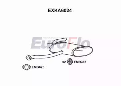 Глушитель выхлопных газов конечный EuroFlo EXKA6024