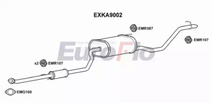 Средний / конечный глушитель ОГ EuroFlo EXKA9002