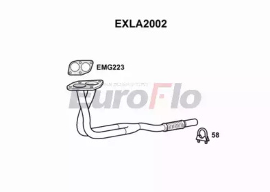 Труба выхлопного газа EuroFlo EXLA2002