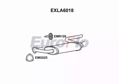 Глушитель выхлопных газов конечный EuroFlo EXLA6018