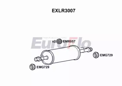 Средний глушитель выхлопных газов EuroFlo EXLR3007