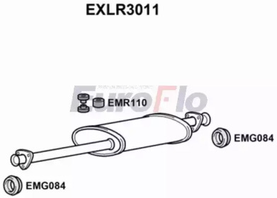 Средний глушитель выхлопных газов EuroFlo EXLR3011