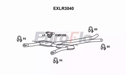 Средний глушитель выхлопных газов EuroFlo EXLR3040