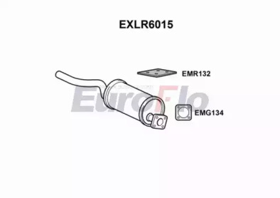 Глушитель выхлопных газов конечный EuroFlo EXLR6015