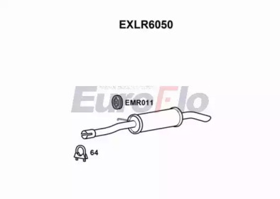 Глушитель выхлопных газов конечный EuroFlo EXLR6050