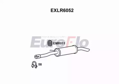 Глушитель выхлопных газов конечный EuroFlo EXLR6052