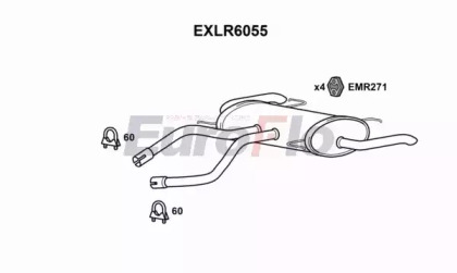 Глушитель выхлопных газов конечный EuroFlo EXLR6055