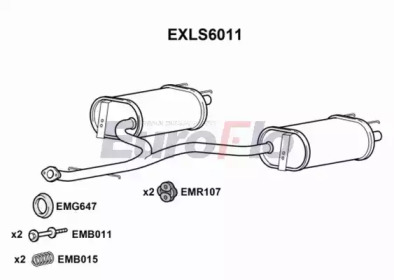 Глушитель выхлопных газов конечный EuroFlo EXLS6011