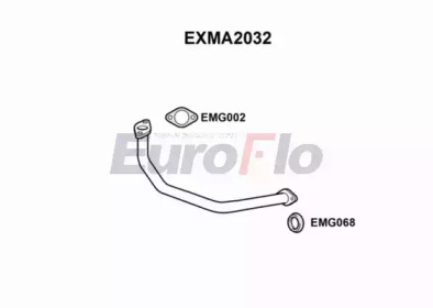 Труба выхлопного газа EuroFlo EXMA2032