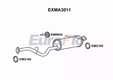 Средний глушитель выхлопных газов EuroFlo EXMA3011