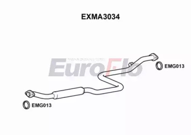 Средний глушитель выхлопных газов EuroFlo EXMA3034