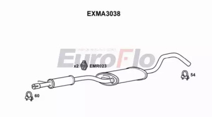 Средний глушитель выхлопных газов EuroFlo EXMA3038