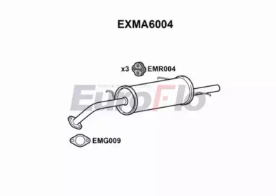 Глушитель выхлопных газов конечный EuroFlo EXMA6004