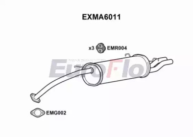 Глушитель выхлопных газов конечный EuroFlo EXMA6011