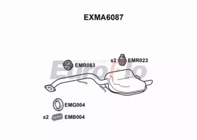 Глушитель выхлопных газов конечный EuroFlo EXMA6087