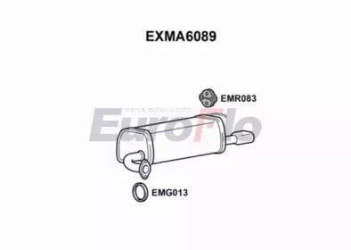 Глушитель выхлопных газов конечный EuroFlo EXMA6089