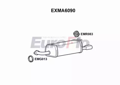 Глушитель выхлопных газов конечный EuroFlo EXMA6090