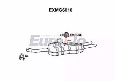 Глушитель выхлопных газов конечный EuroFlo EXMG6010