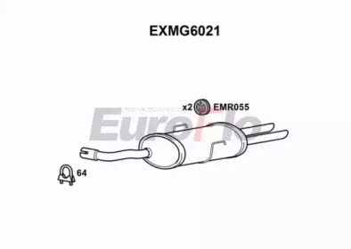 Глушитель выхлопных газов конечный EuroFlo EXMG6021