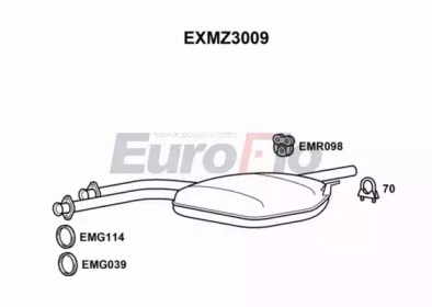 Средний глушитель выхлопных газов EuroFlo EXMZ3009