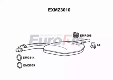 Средний глушитель выхлопных газов EuroFlo EXMZ3010