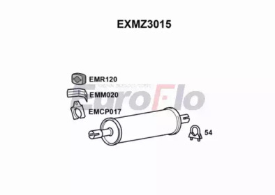 Средний глушитель выхлопных газов EuroFlo EXMZ3015