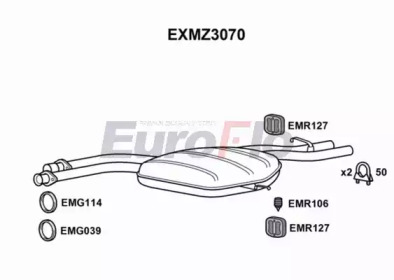 Средний глушитель выхлопных газов EuroFlo EXMZ3070