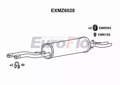 Глушитель выхлопных газов конечный EuroFlo EXMZ6028