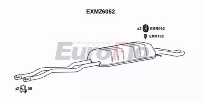 Глушитель выхлопных газов конечный EuroFlo EXMZ6052