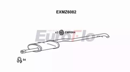 Глушитель выхлопных газов конечный EuroFlo EXMZ6082