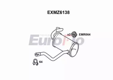 Глушитель выхлопных газов конечный EuroFlo EXMZ6138