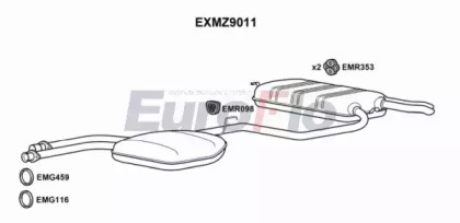 Средний / конечный глушитель ОГ EuroFlo EXMZ9011