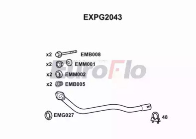 Труба выхлопного газа EuroFlo EXPG2043