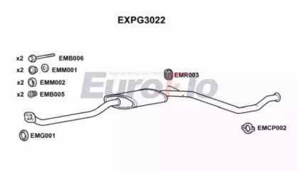 Средний глушитель выхлопных газов EuroFlo EXPG3022