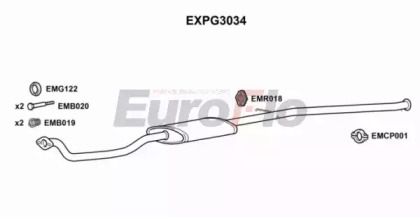 Средний глушитель выхлопных газов EuroFlo EXPG3034