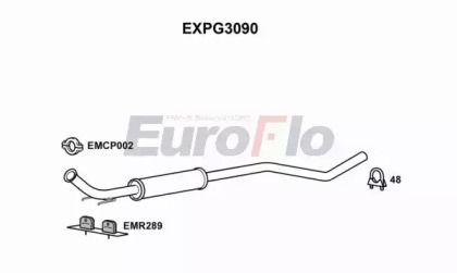 Средний глушитель выхлопных газов EuroFlo EXPG3090