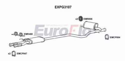 Средний глушитель выхлопных газов EuroFlo EXPG3107