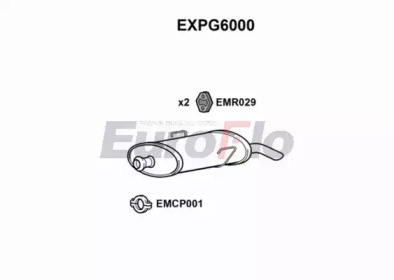 Глушитель выхлопных газов конечный EuroFlo EXPG6000