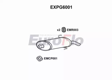 Глушитель выхлопных газов конечный EuroFlo EXPG6001