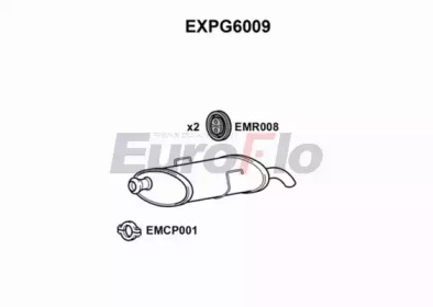 Глушитель выхлопных газов конечный EuroFlo EXPG6009