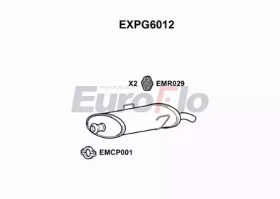 Глушитель выхлопных газов конечный EuroFlo EXPG6012