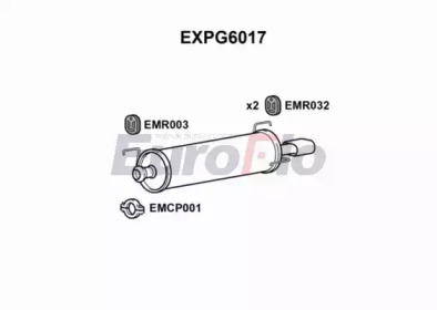 Глушитель выхлопных газов конечный EuroFlo EXPG6017