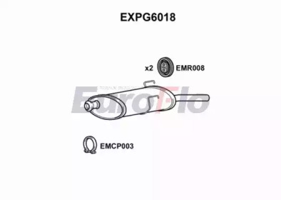 Глушитель выхлопных газов конечный EuroFlo EXPG6018