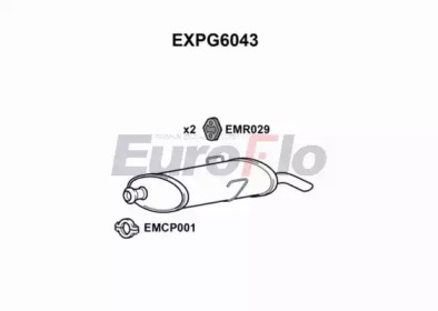 Глушитель выхлопных газов конечный EuroFlo EXPG6043