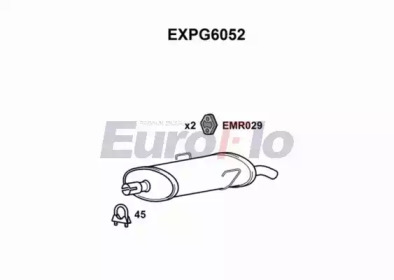 Глушитель выхлопных газов конечный EuroFlo EXPG6052